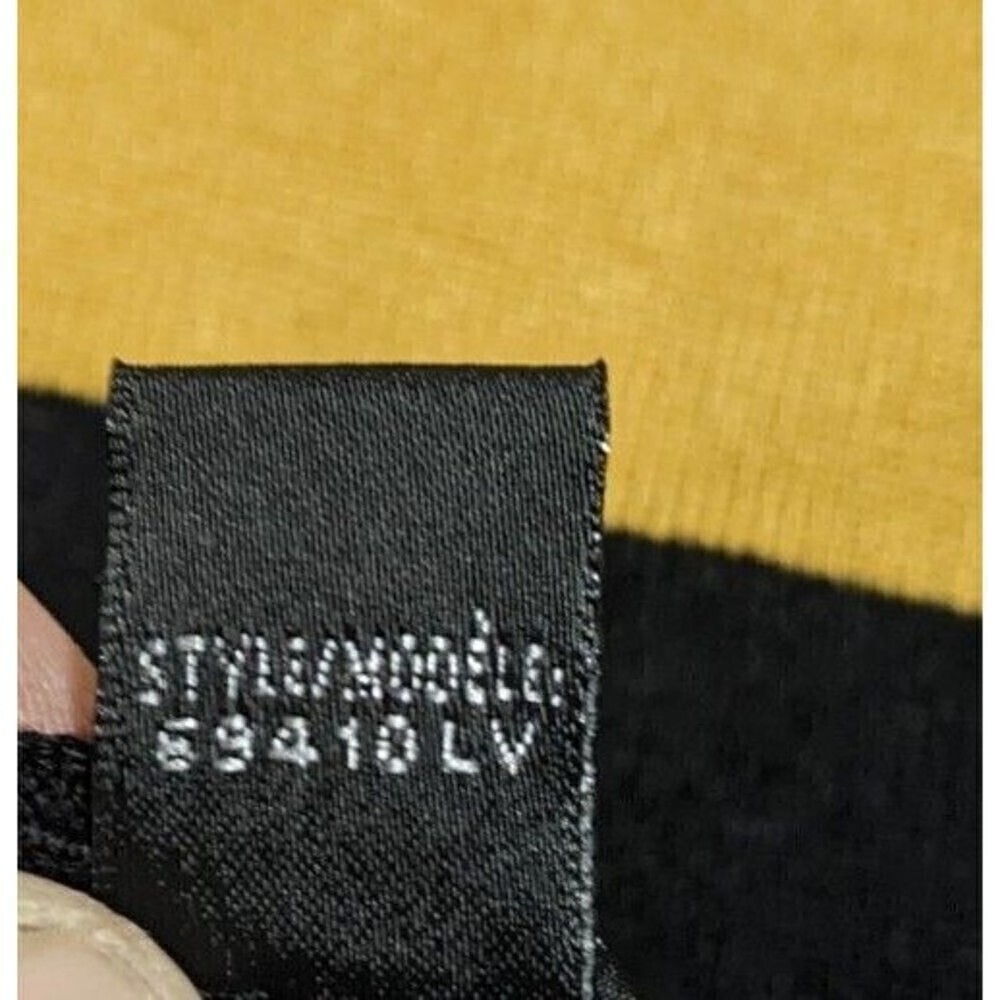Ilanco Knit Tricot Women's Sz L Yellow Black White Stripe Top Viscose Sweater - Picture 3 of 8